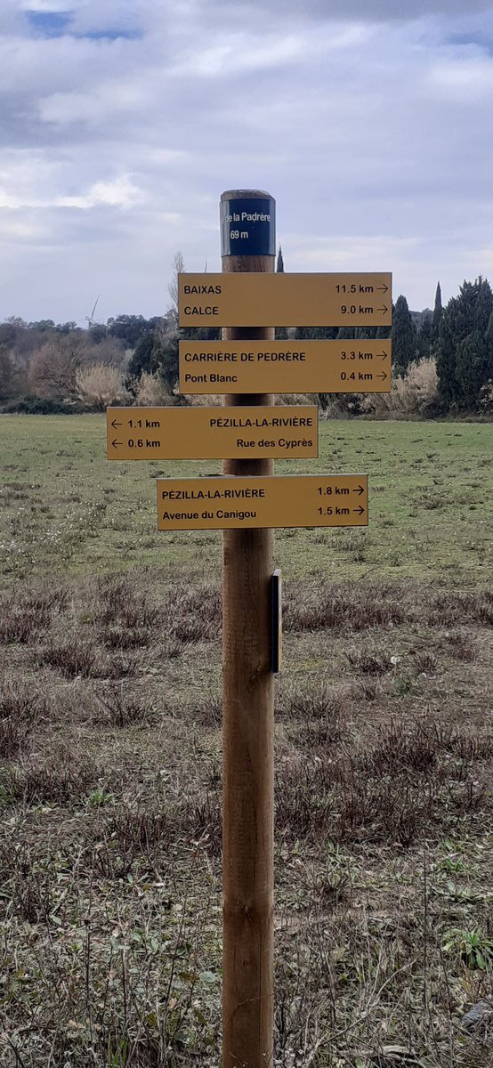 Signal&eacute;tique de randonn&eacute;e &mdash; parcours autour de Corneilla