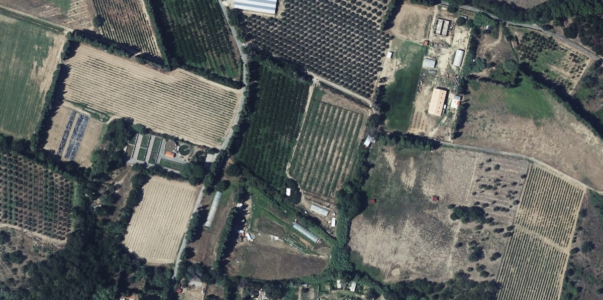 Station d'&eacute;puration &mdash; vue a&eacute;rienne